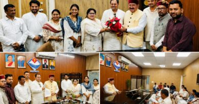 ब्लॉक प्रमुख संगठन के प्रतिनिधियों ने मंत्री भरत सिंह चौधरी से की शिष्टाचार भेंट